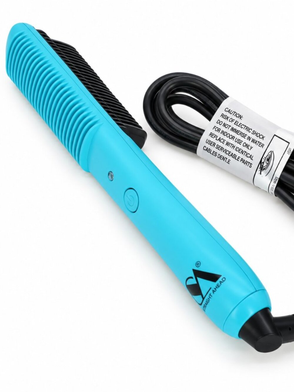 Straight Ahead Pro Glider 2.0 Hair Straightening Brush Comb 450°F 77W Turquoise
